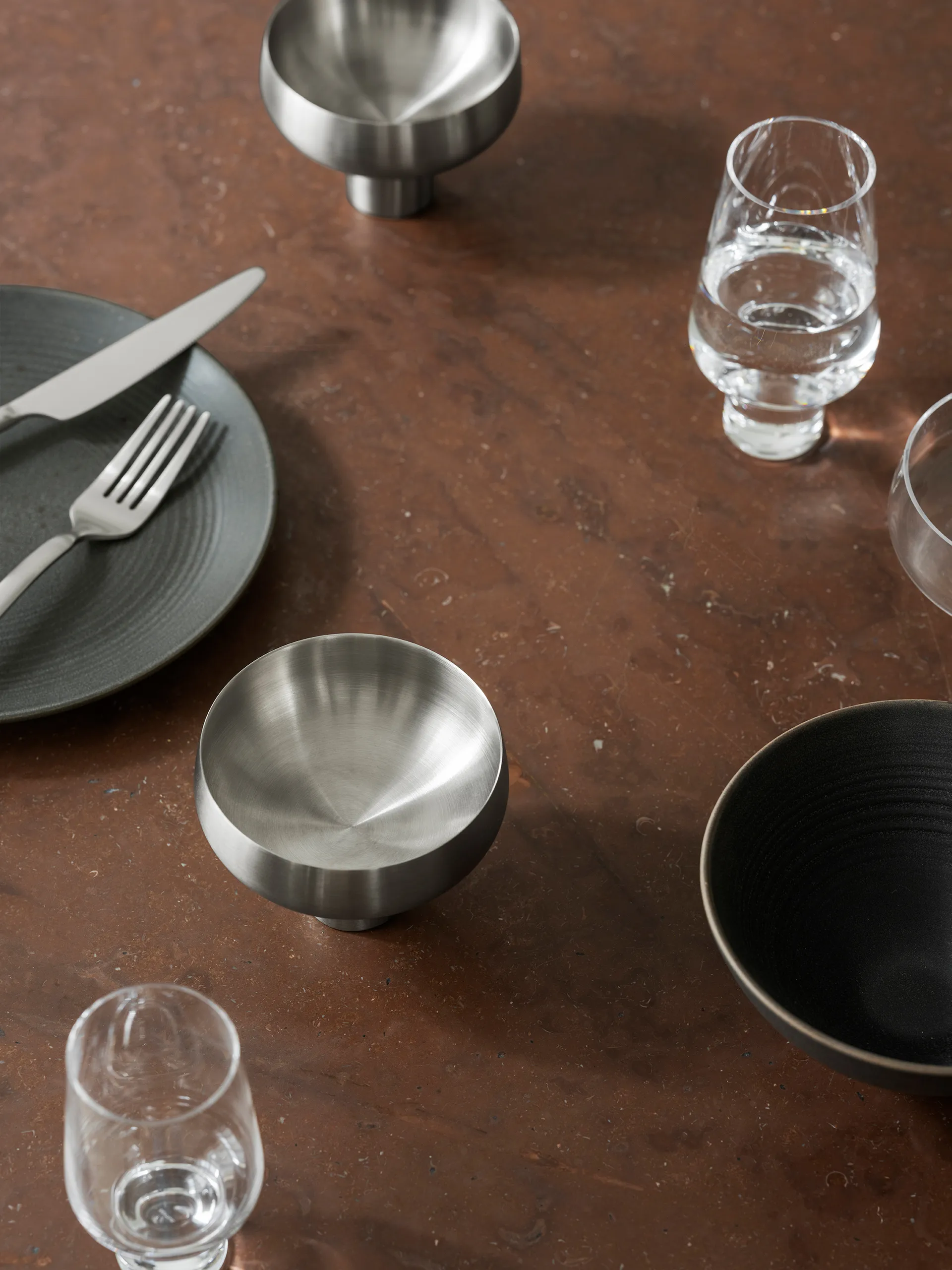 Koyoi champagne glass Coupe 9 cl, Stainless steel blomus