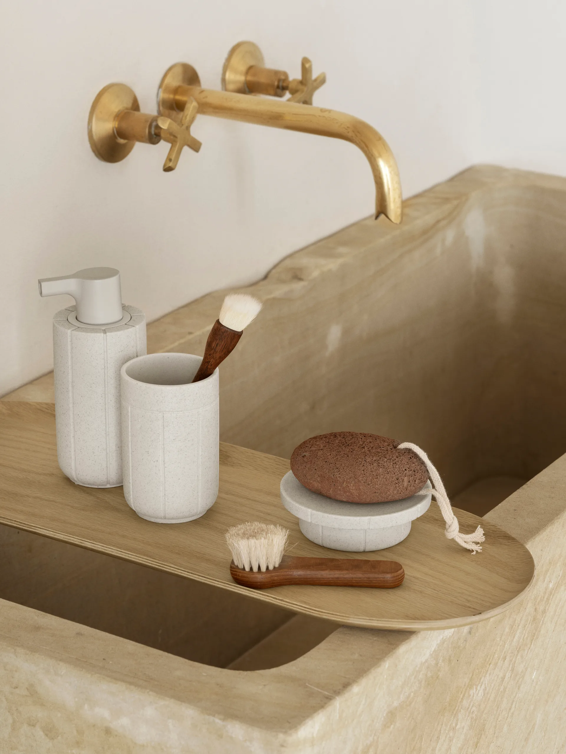 Kua toothbrush mug, Moonbeam, Ø7x11 cm blomus