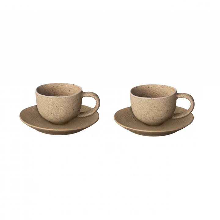 Kumi espresso  cup with saucer 6 cl 2-pack - Fungi - Blomus