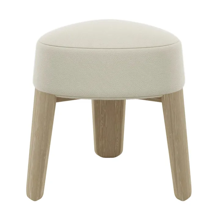 Kuon stool Ø47x45 cm - Boucla Beige - Blomus