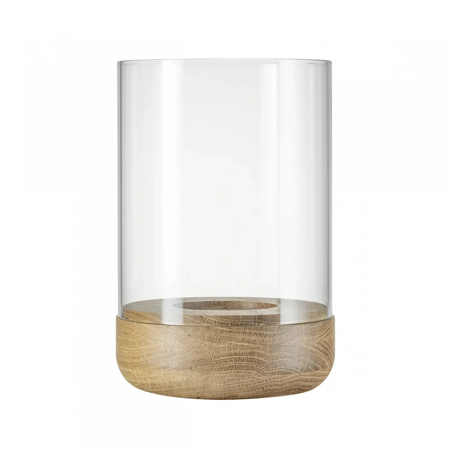 Lanto lantern lantern L Ø15 cm, Transparent-oak blomus