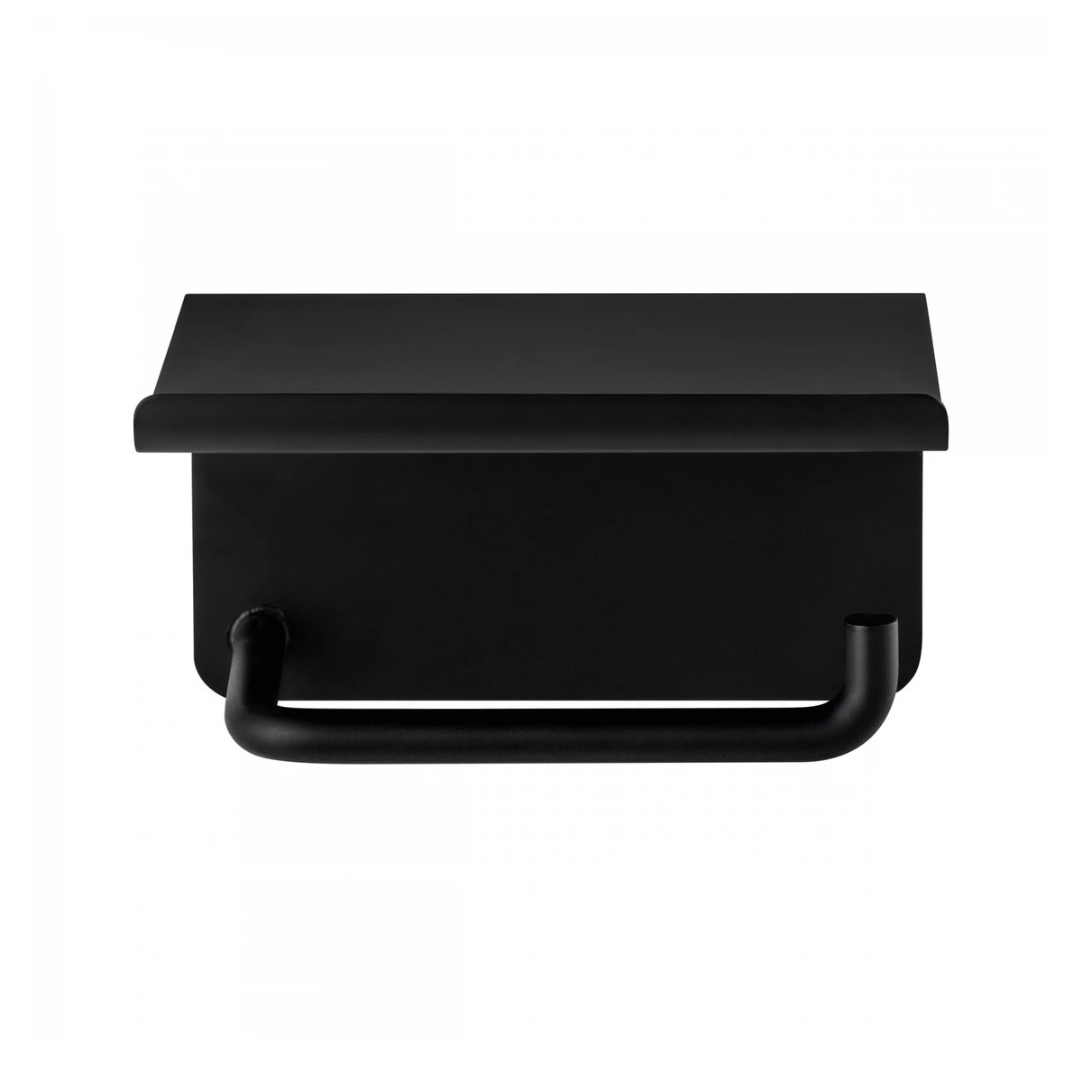 blomus Modo toilet paper holder with shelf Black | Scandinavian Design | Black