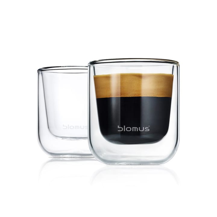 Nero insulating espresso glass 2-pack - Clear - blomus