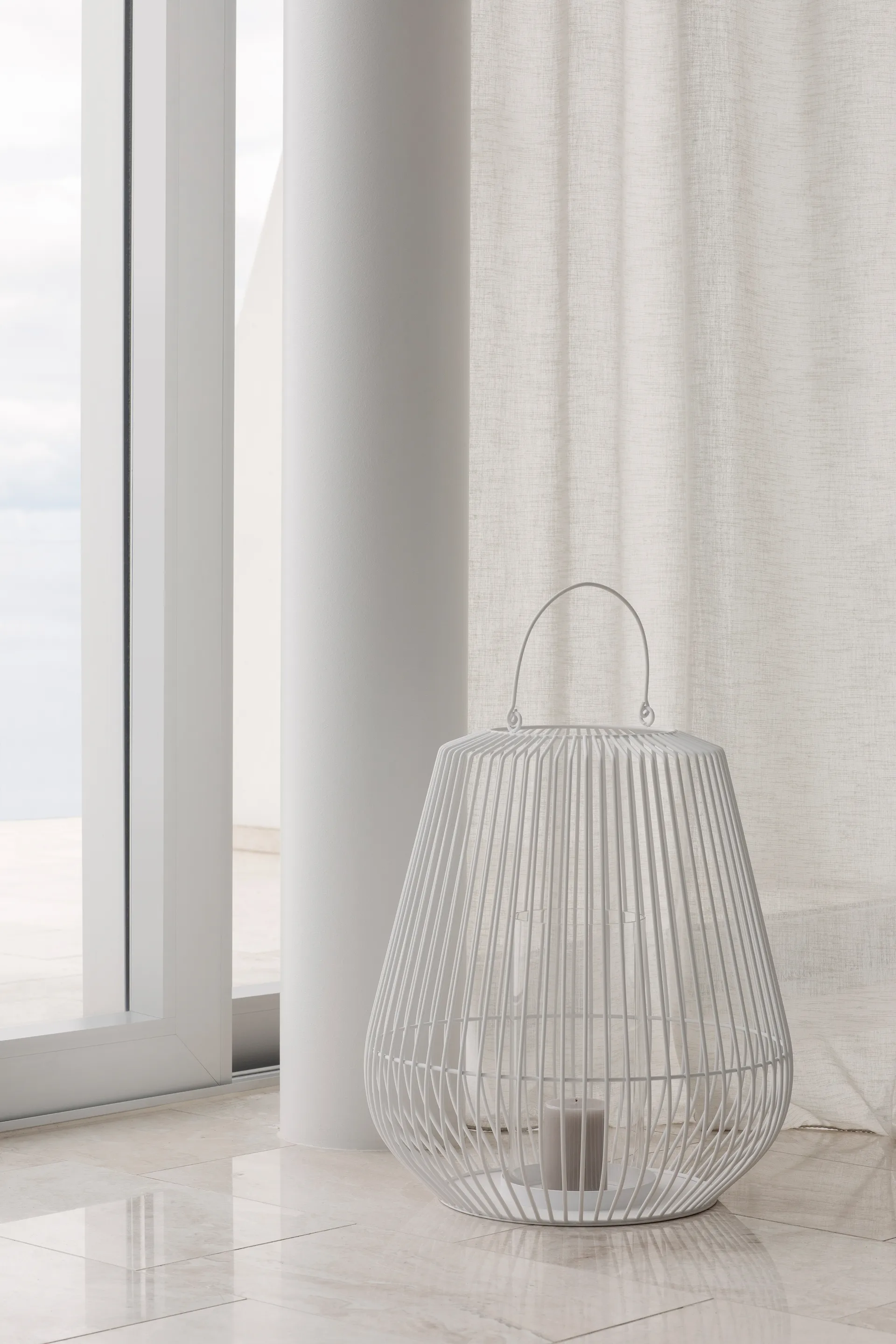 Nidea lanterna M 61.5 cm, White blomus