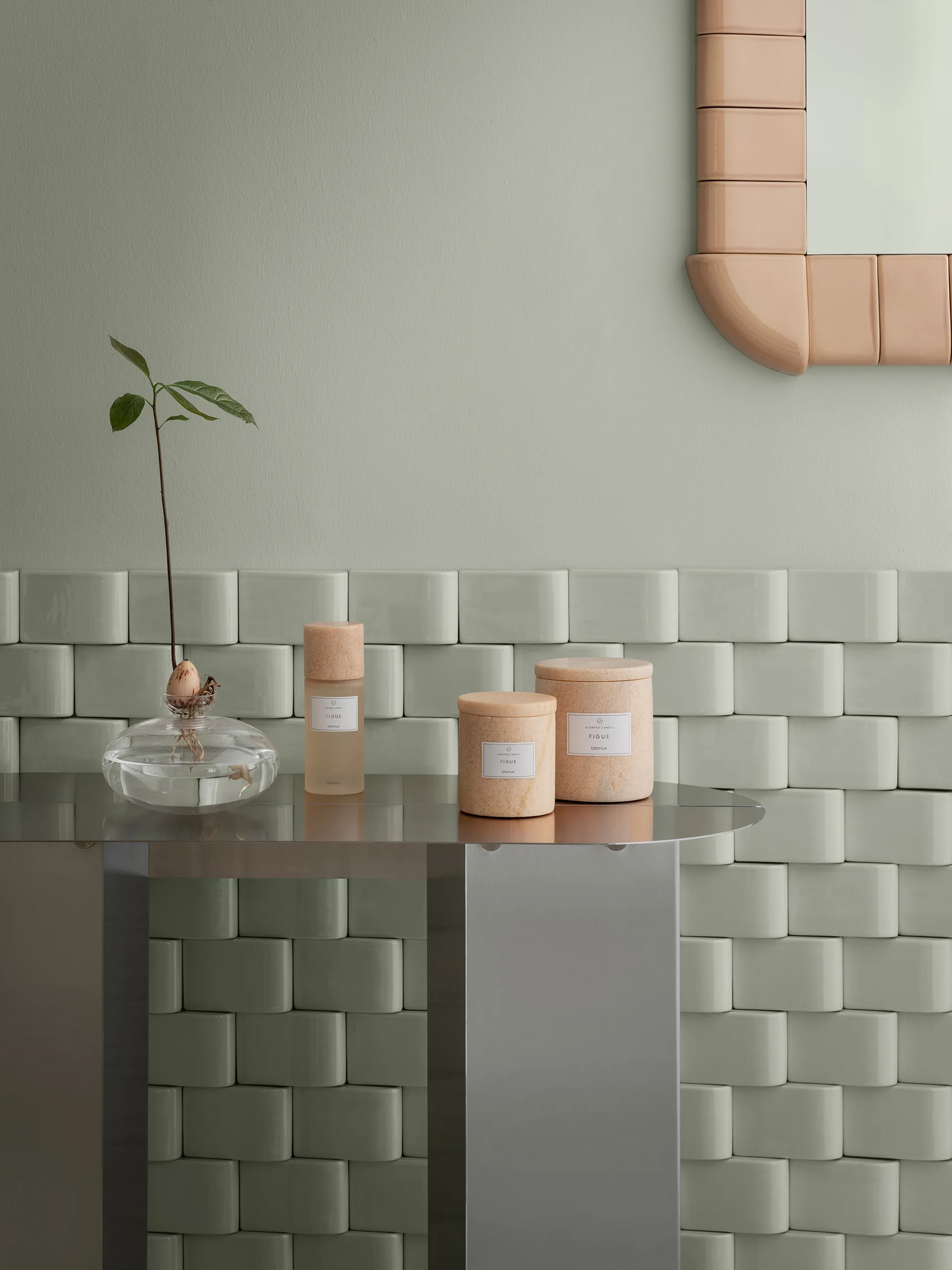 ORU side table 80x35x75 cm, Matte stainless steel blomus