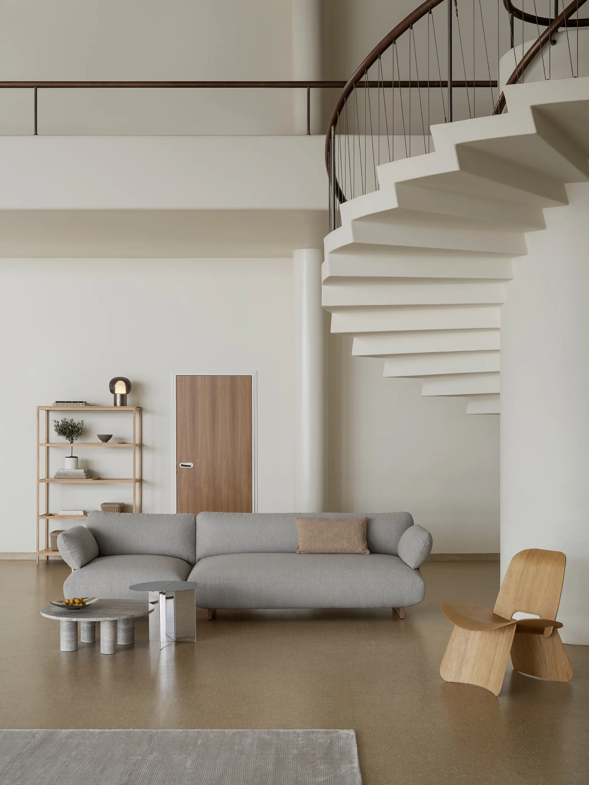 ORU side table M Ø50 cm, Polished stainless steel blomus