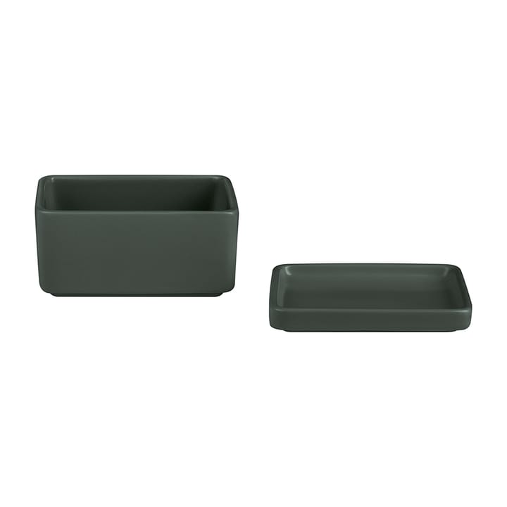 Pilar butter dish - storage box 250 ml - Agave green - blomus