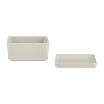 Pilar butter dish - storage box 250 ml - Moonbeam - blomus