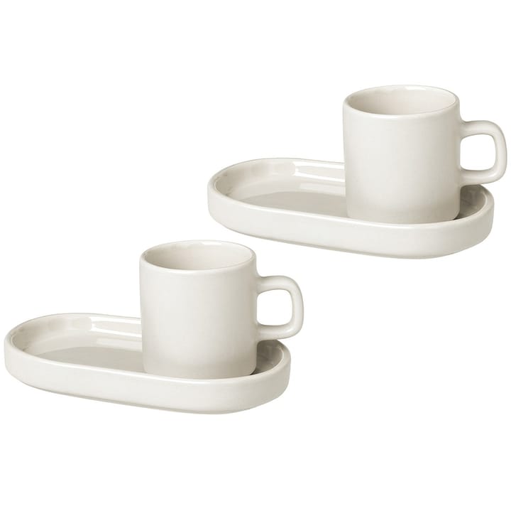 Sagaform Coffee & More Espresso Cups 4 Pack, Stoneware, White