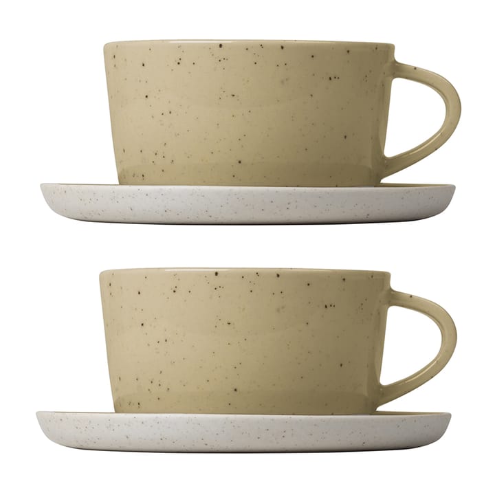 Sablo tea cup with saucer 25 cl 2-pack - Savannah - blomus