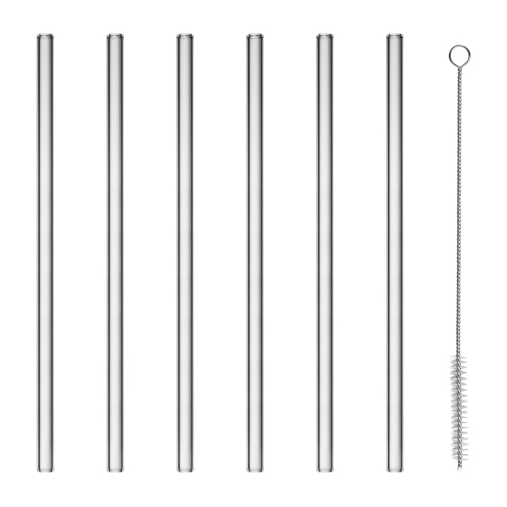 Sala glass straw with brush Ø20 cm 6-pack - Clear - Blomus