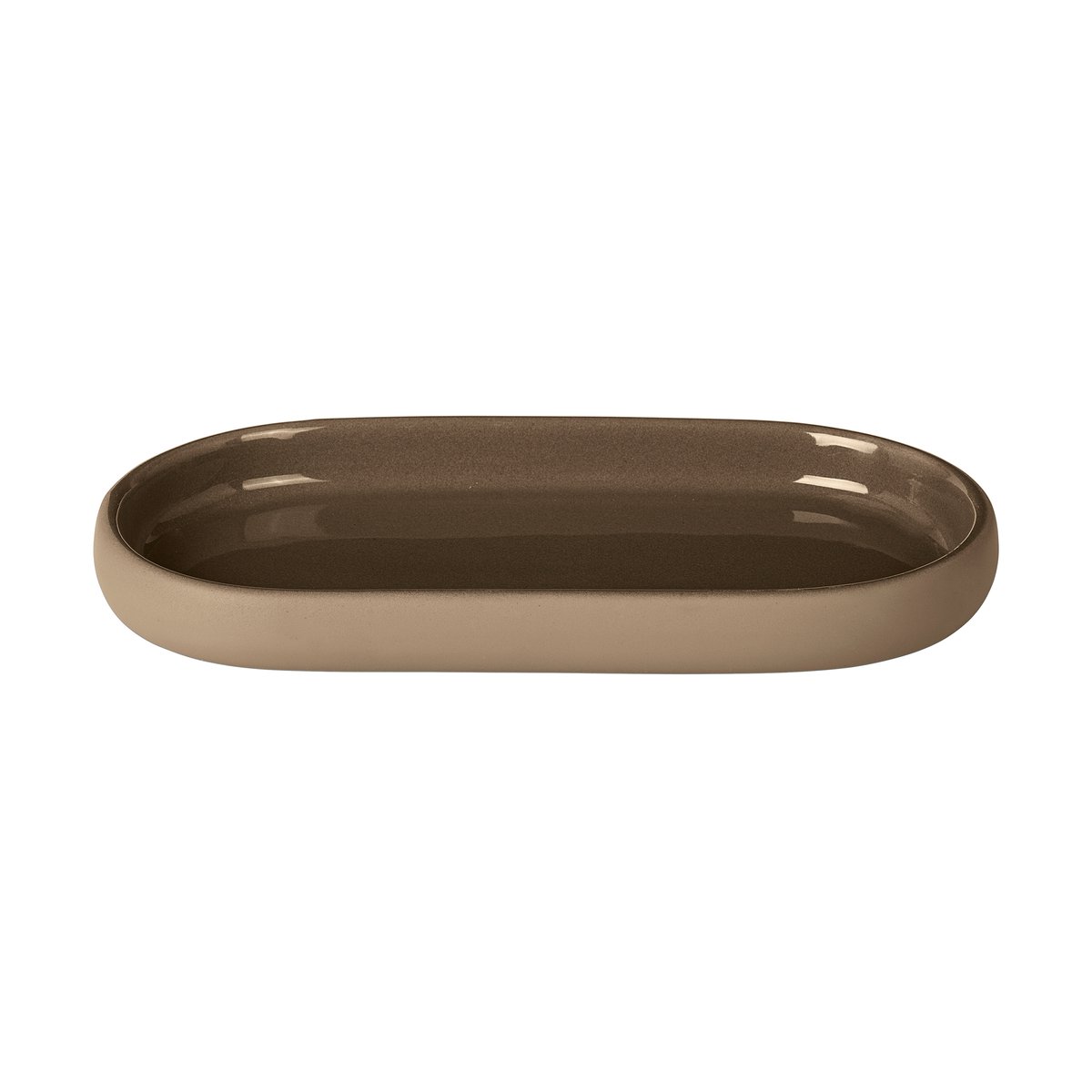 blomus Sono dish ceramic 10x19 cm Beige | Scandinavian Design | Soap dispensers & dishes | Brown