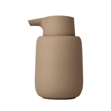 blomus Sono soap pump ceramic Ø8.5 cm Brown | Scandinavian Design | Soap dispensers & dishes | Brown