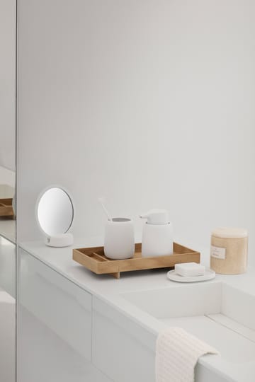 Sono Vanity table mirror Ø17 cm - White - blomus
