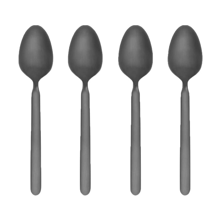 STELLA espresso spoon black 4-pack - 11 cm - blomus