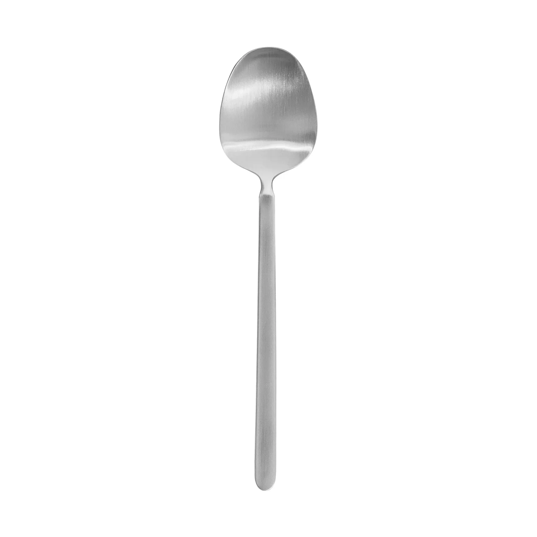Stella servering spoon 25 cm, Matt silver blomus