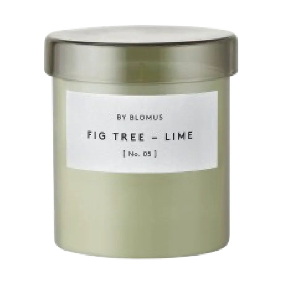 blomus Valoa scented candle 45 hours Fikon/Lime Agave Green