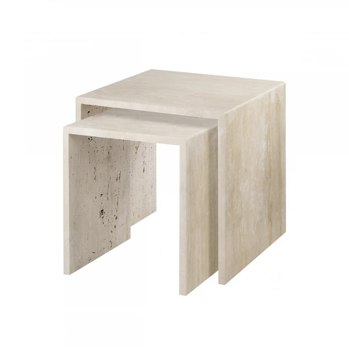 Varu side table 2 pieces - Travertine - Blomus