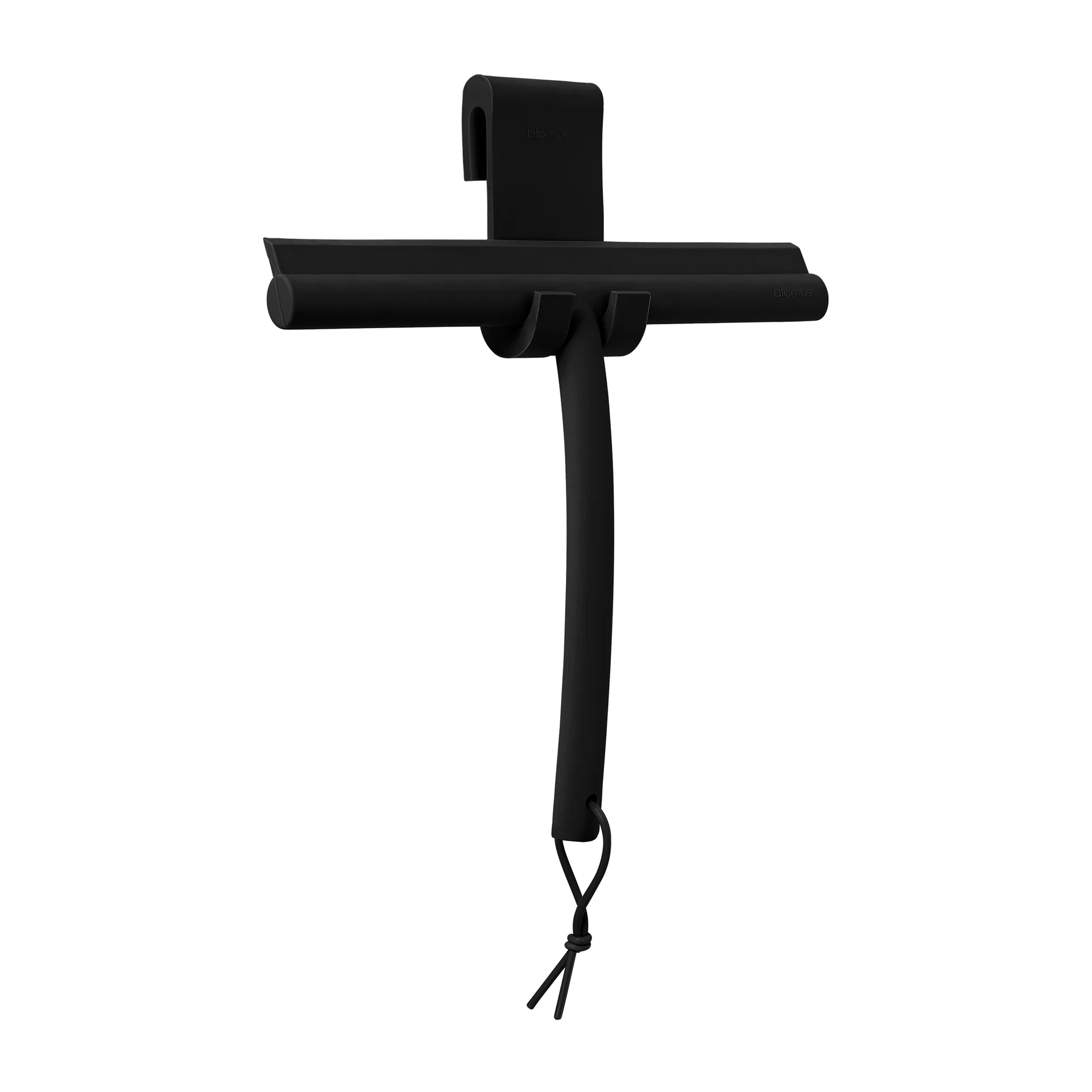 Vipo shower scraper with hook, Black blomus