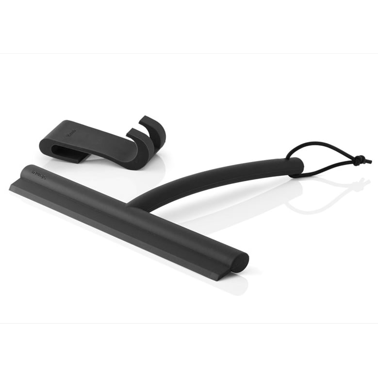 blomus Vipo shower scraper with hook Magnet | Scandinavian Design | Black