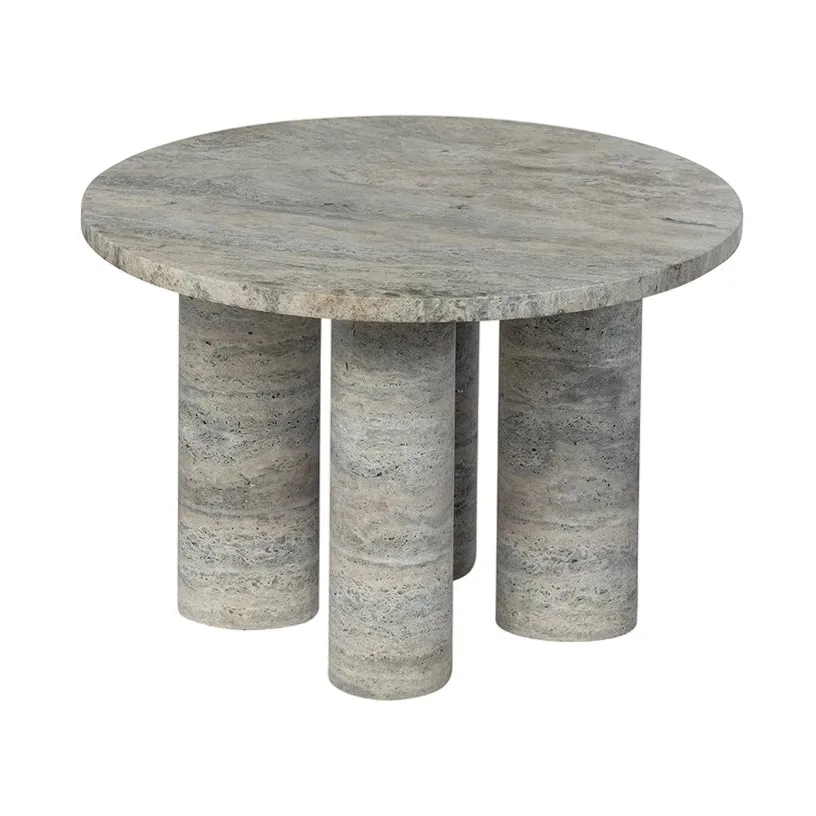 blomus Volos side table S o52 cm Silver Travertine | Scandinavian Design | Side tables | Grey