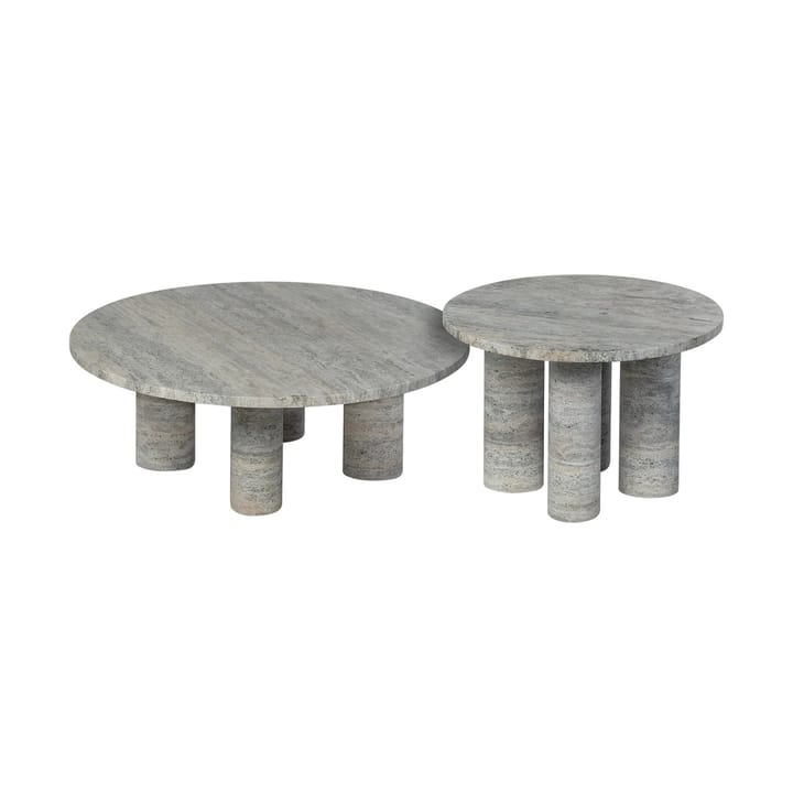 Volos side table S Ø52 cm, Silver Travertine blomus