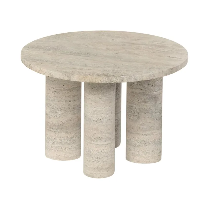 Volos side table S Ø52 cm, Travertine blomus