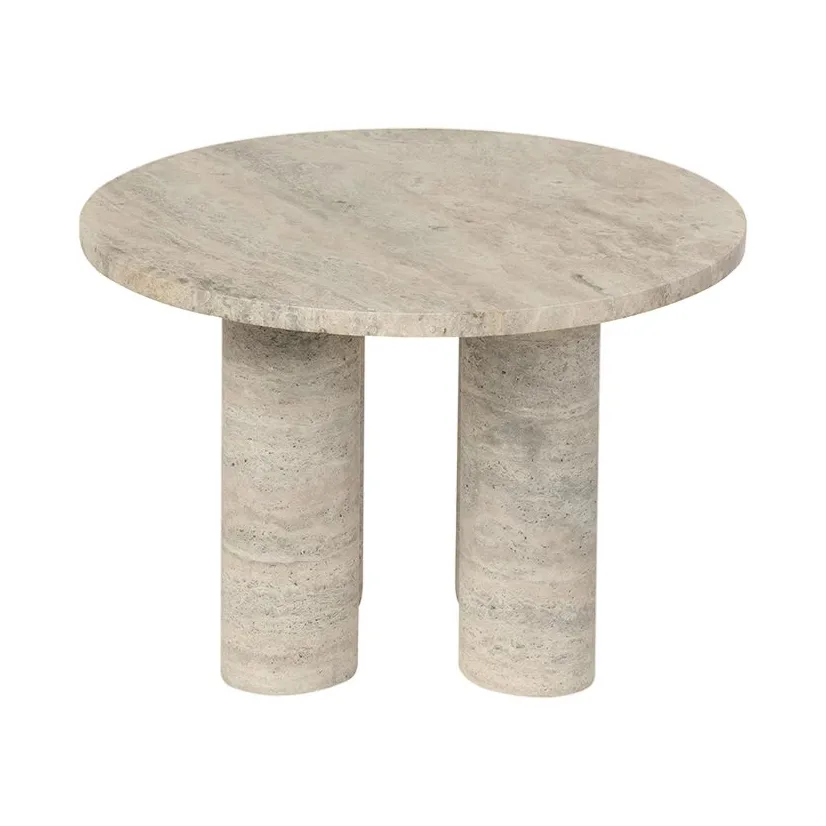Volos side table S Ø52 cm, Travertine blomus