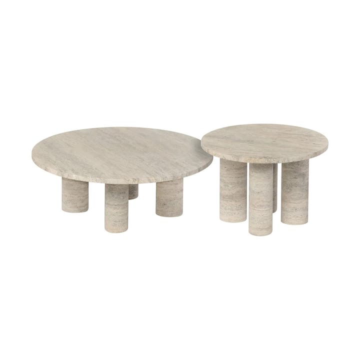 Volos side table S Ø52 cm, Travertine blomus