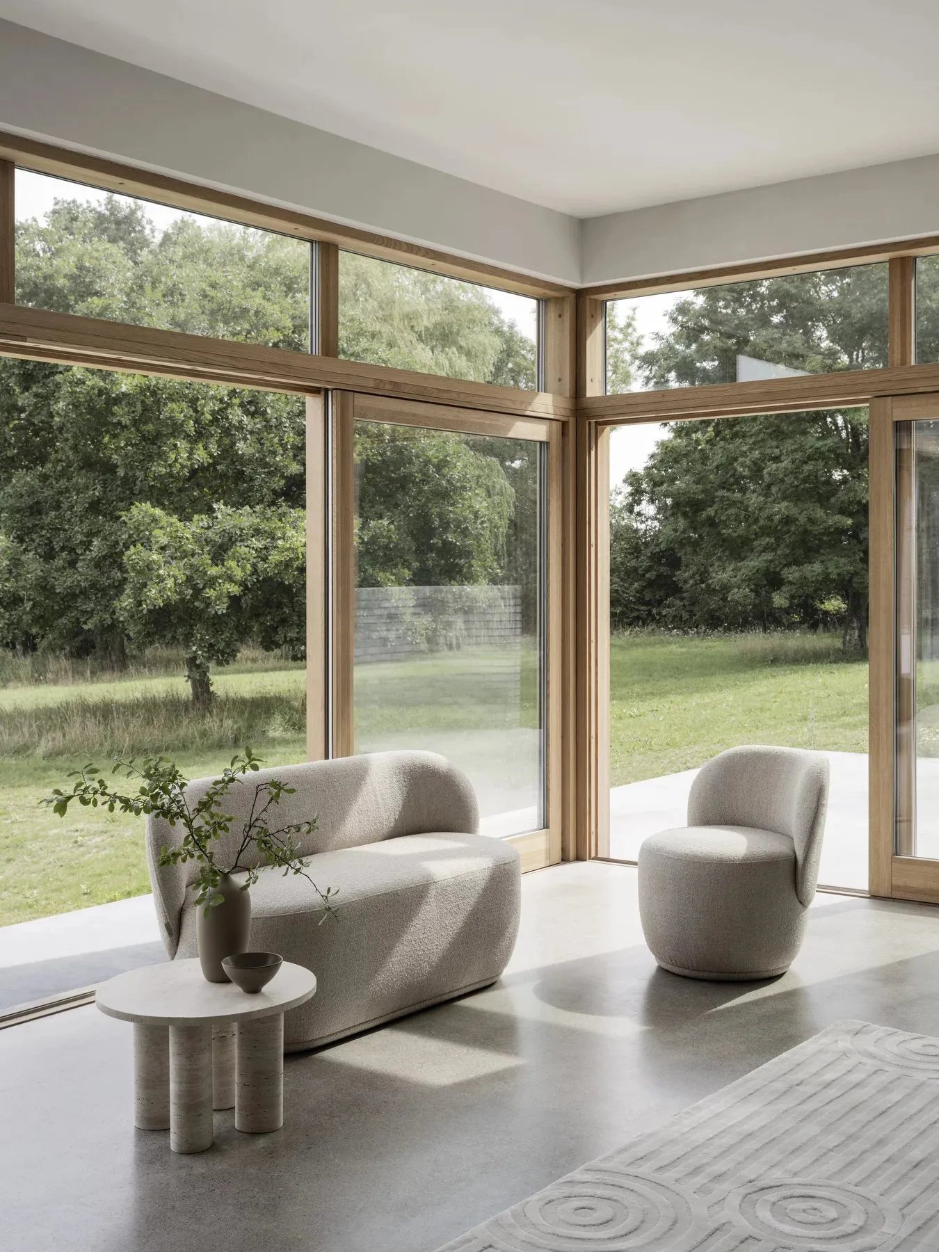 Volos side table S Ø52 cm, Travertine blomus