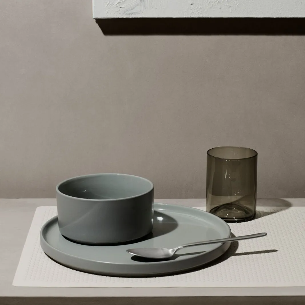 Wave tumbler glass 2-pack, Black blomus