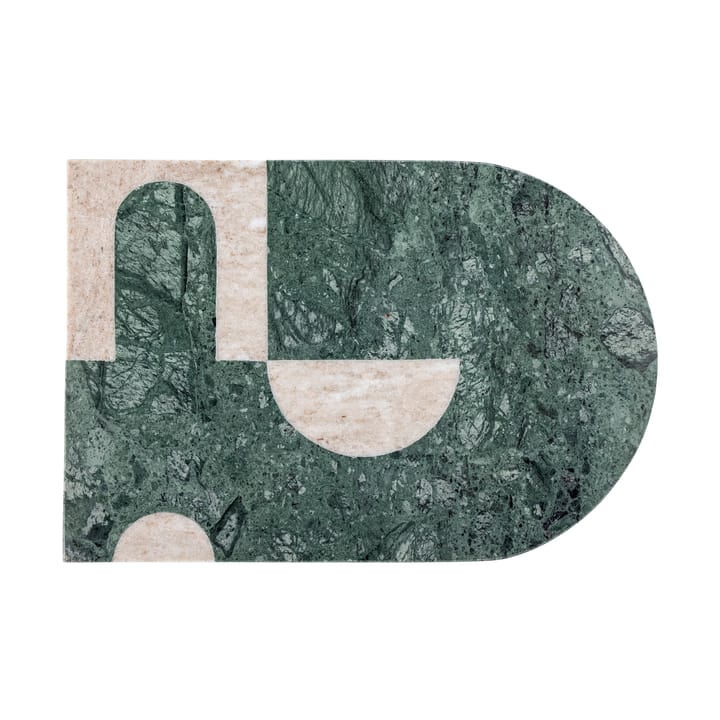 Abrianna cutting board 20x30 cm - Green-white marble - Bloomingville