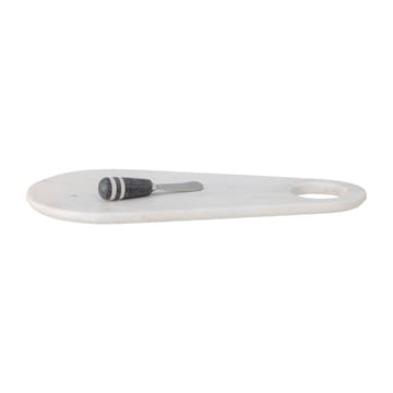 Abrielle cheese knife with cutting board 20x42 cm - White marble-stainless steel - Bloomingville