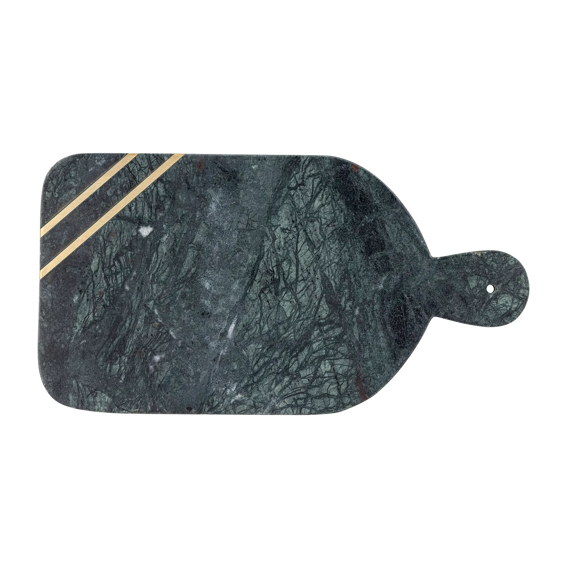 Adalin cutting board 20x38 cm, Green marble-Brass Bloomingville