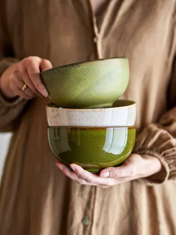Addison bowl Ø16 cm 3 pieces - Green - Bloomingville