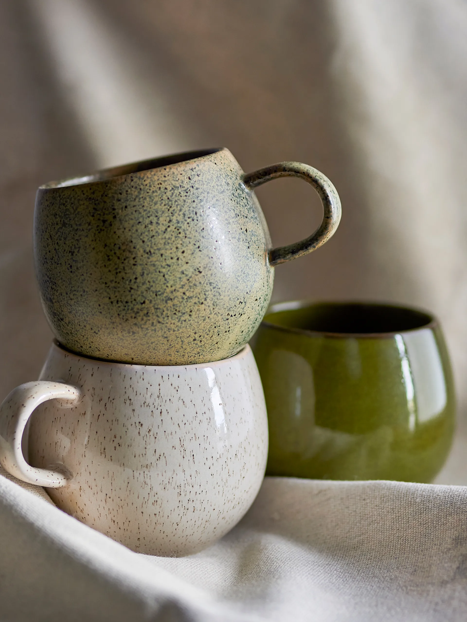 Addison cup 3 pieces, Green Bloomingville