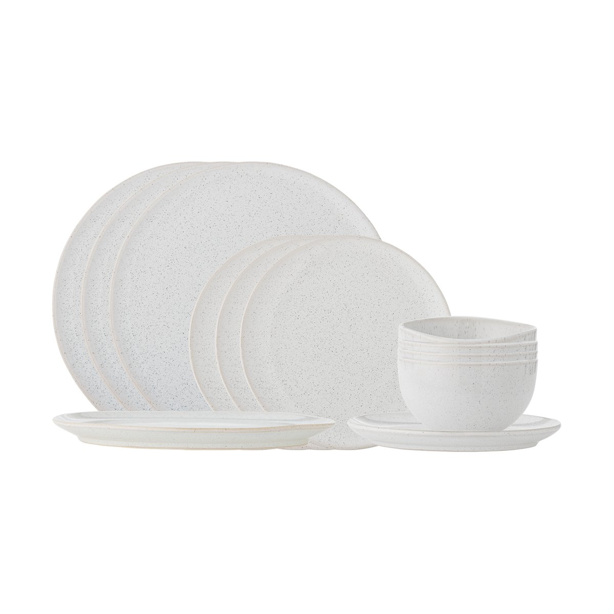 Bloomingville Addison dinnerware set 12 pieces White