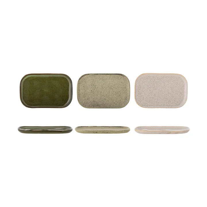 Addison side plate - Green, 3 pieces - Bloomingville