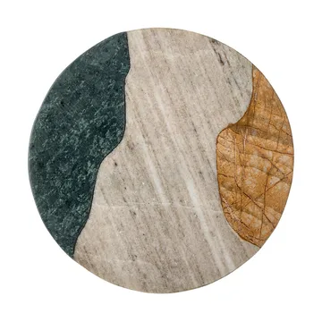 Adelaide cutting board Ø25 cm - Green-white-yellow marble - Bloomingville