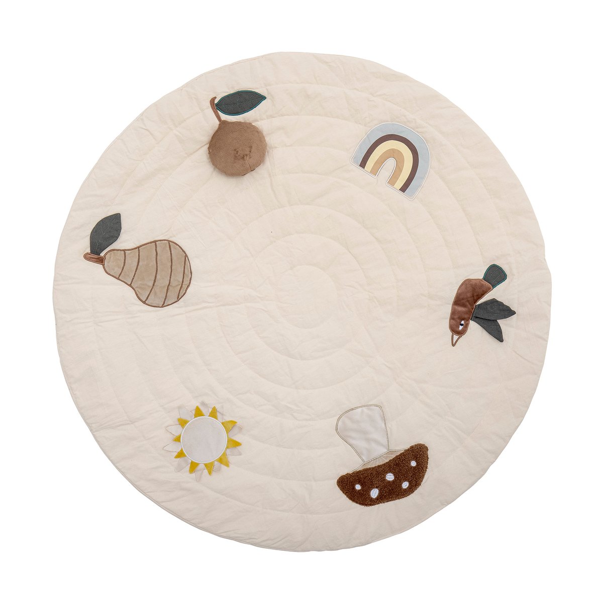 Bloomingville Agnes play mat o100 cm White | Scandinavian Design | Fringe & Deep pile rugs | White