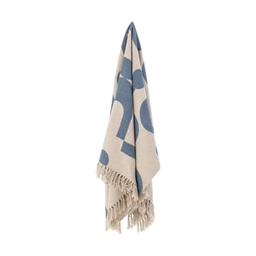 Agno cotton throw 130x160 cm - Beige-blue - Bloomingville