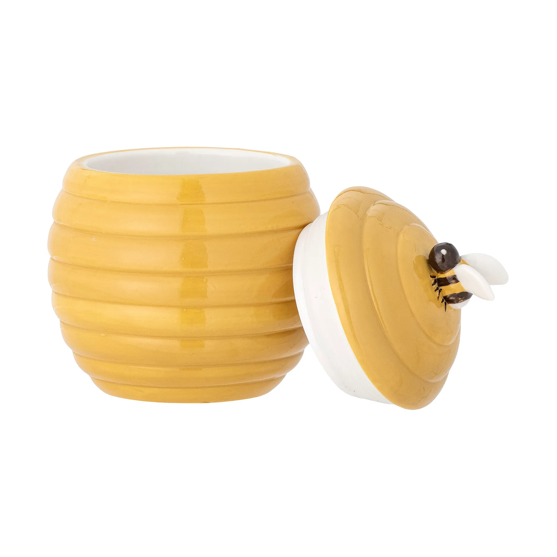 Alfred jar with lid, Yellow Bloomingville