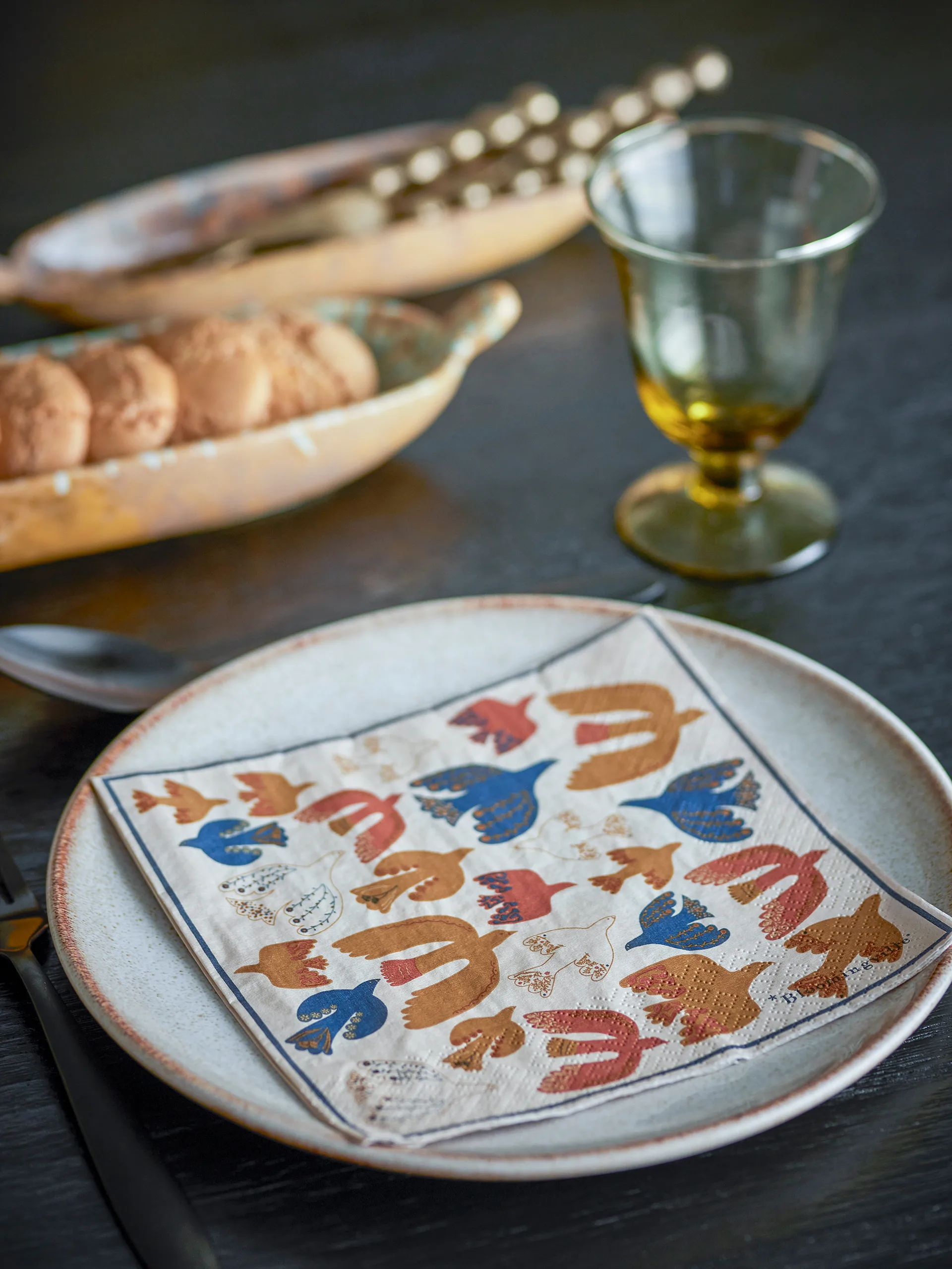 Anniversary paper napkin 20-pack, Yellow Bloomingville