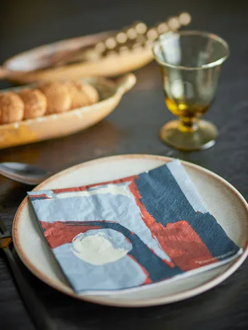 Arty paper napkin 20-pack - Blue - Bloomingville