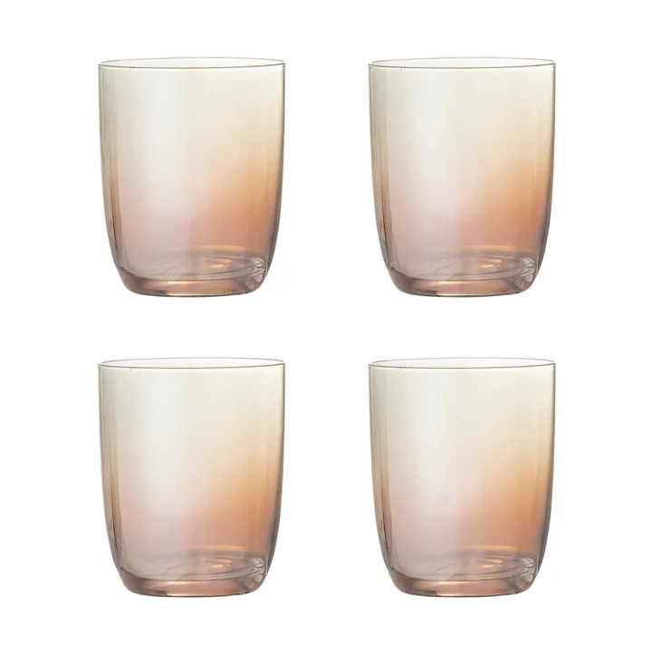 Aston drinking glass 4-pack - Bronze - Bloomingville