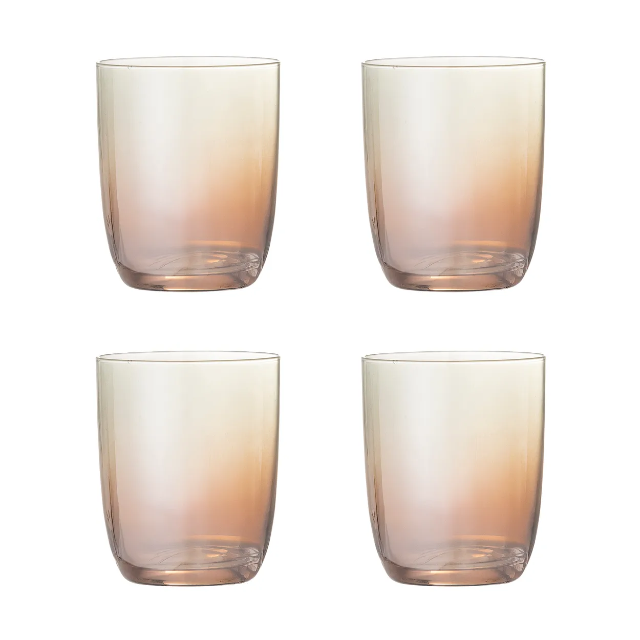 Bloomingville Aston drinking glass 4-pack Bronze | Scandinavian Design | Drinking glasses & tumblers | Orange