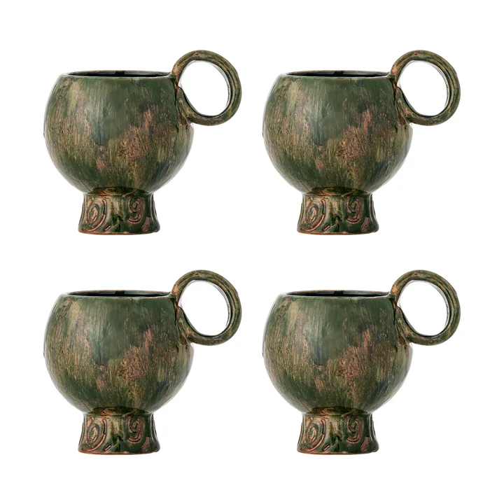 Avonlea cup 4-pack - Green - Bloomingville
