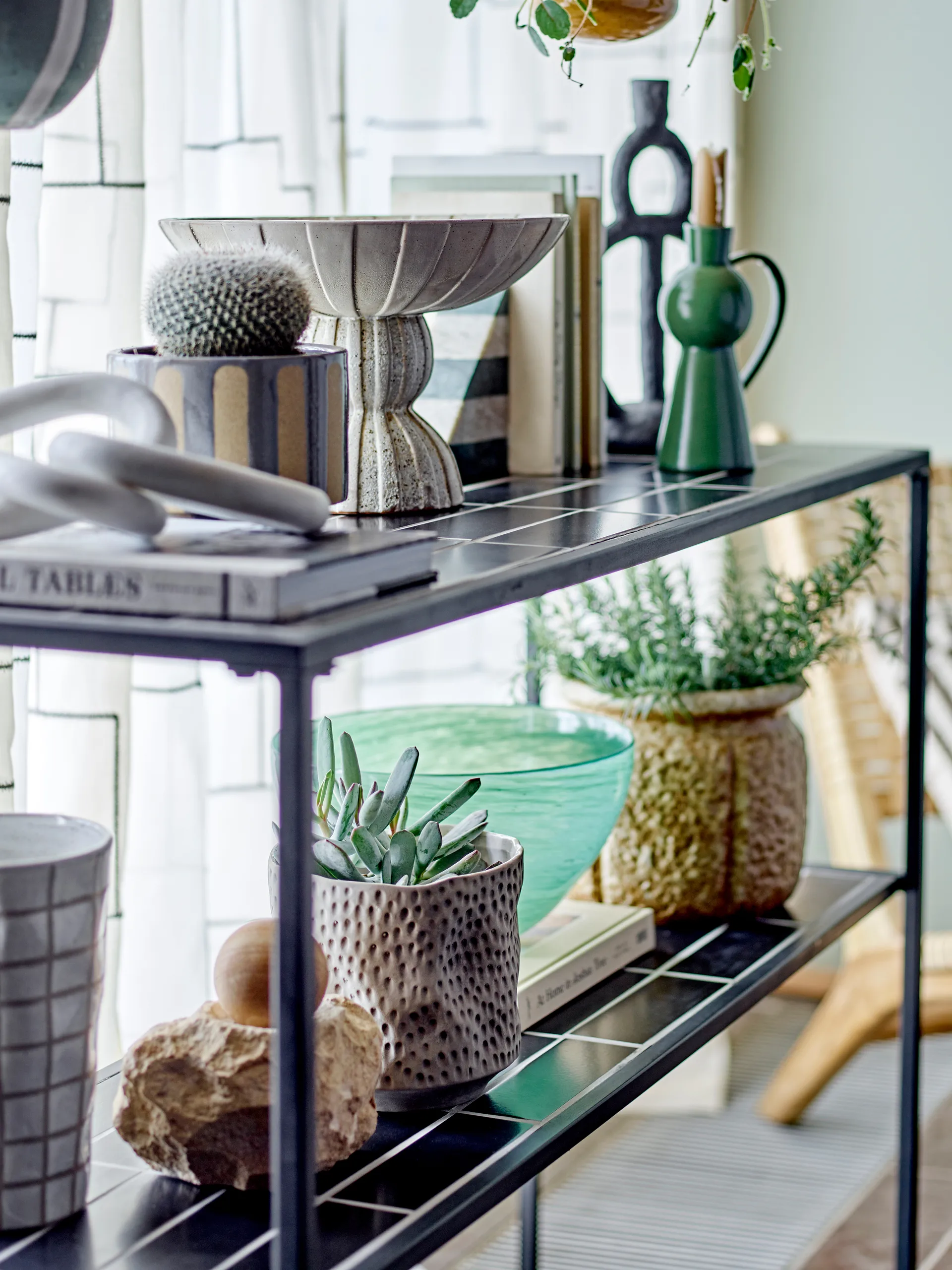 Awoh flower pot Ø14 cm, Grey-nature Bloomingville