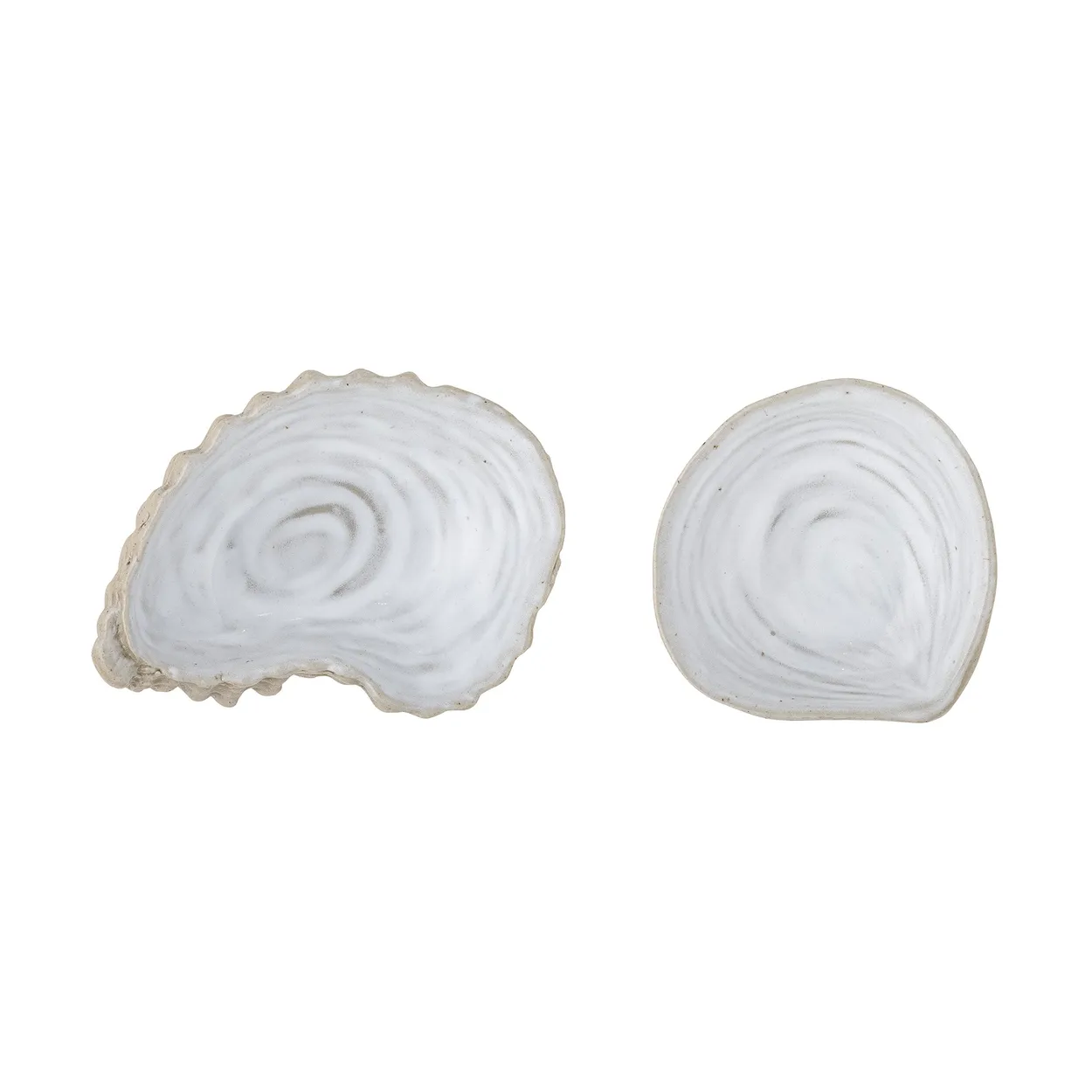 Bloomingville Bakur decorative bowl shell 2 pieces Beige-Grey