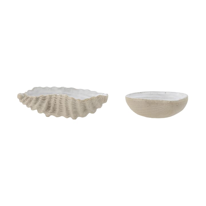 Bakur decorative bowl shell 2 pieces, Beige-Grey Bloomingville